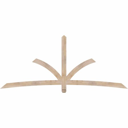 Ekena Millwork Davenport Smooth Timber Gable Bracket, Douglas Fir, 96"W x 40"H x 1 1/2"D x 3 1/2"F, 10/12 Pitch GBW096X40X0204DAV00SDF